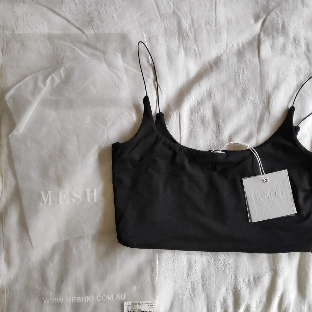 Meshki Kaiya thin strap crop top